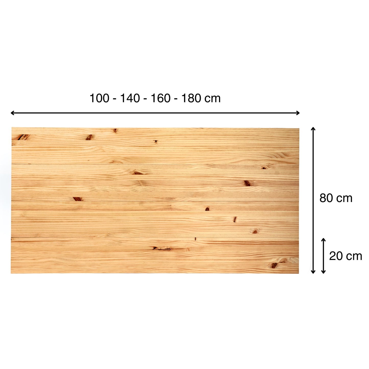 Cabecero | Altura 80 cm | Acabado "ROBLE" | Fuji - Hecho a mano con madera maciza - Perfecto para el dormitorio