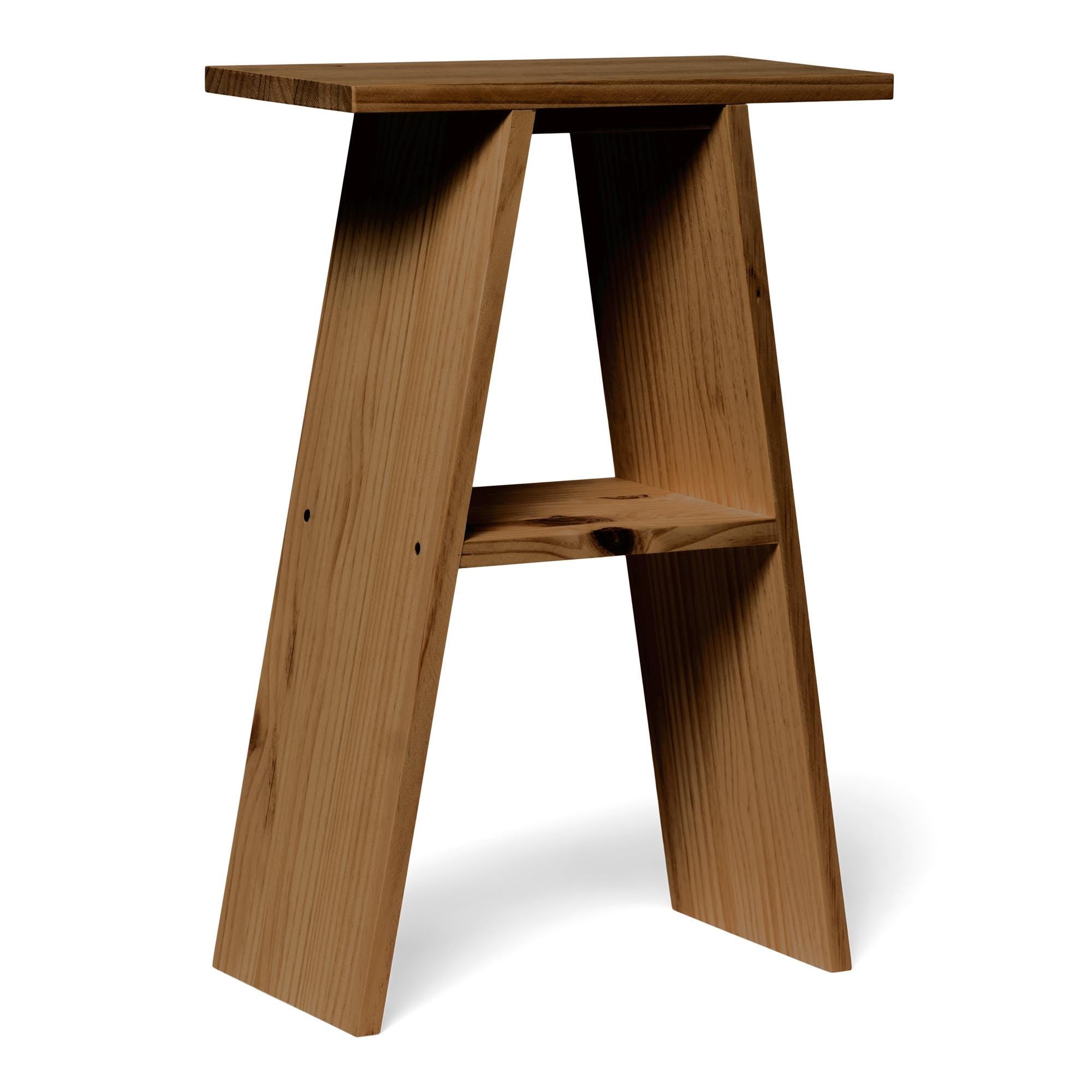 ENA Mesita de noche de madera maciza. Acabado "D A R K".