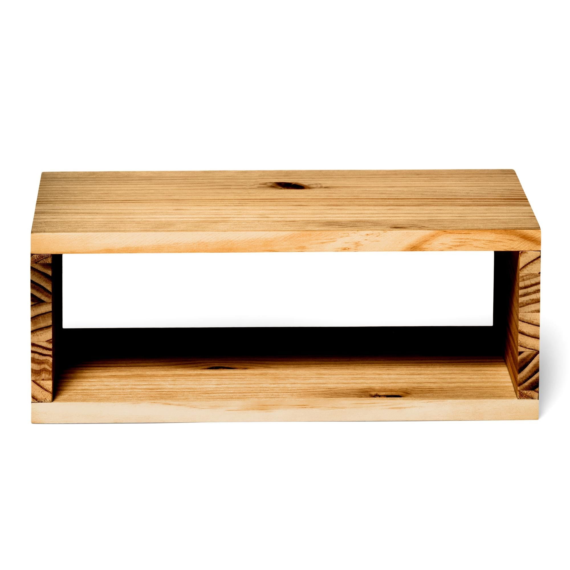 KINPU Mesita de noche flotante de madera maciza. Acabado "O A K".