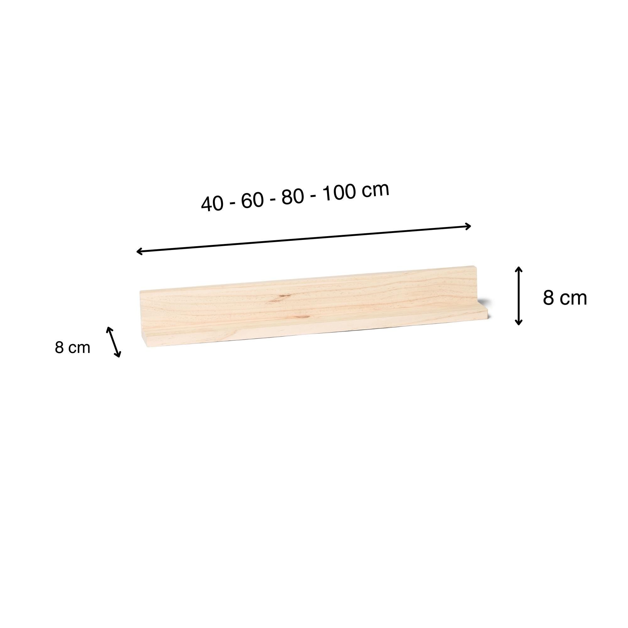 TATE Estante de madera maciza. Acabado "N A T U R A L".