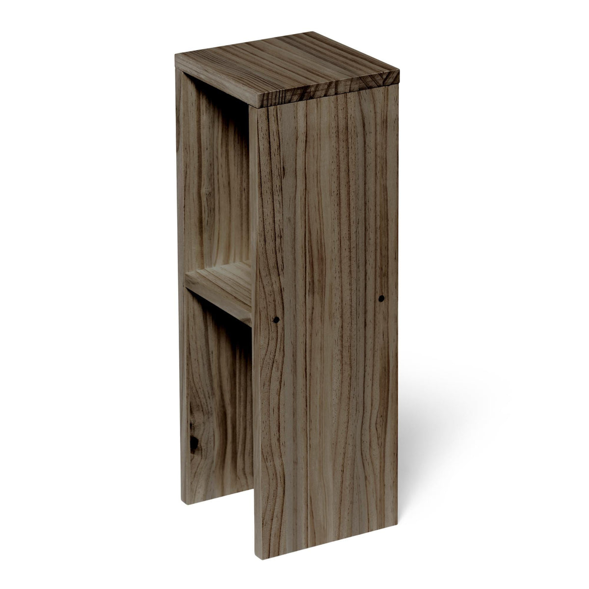 IWAKI Solid wood bedside table. "RAWGRAY" finish.