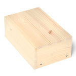 TONE Table de nuit flottante en bois massif avec cajón. Acabado 