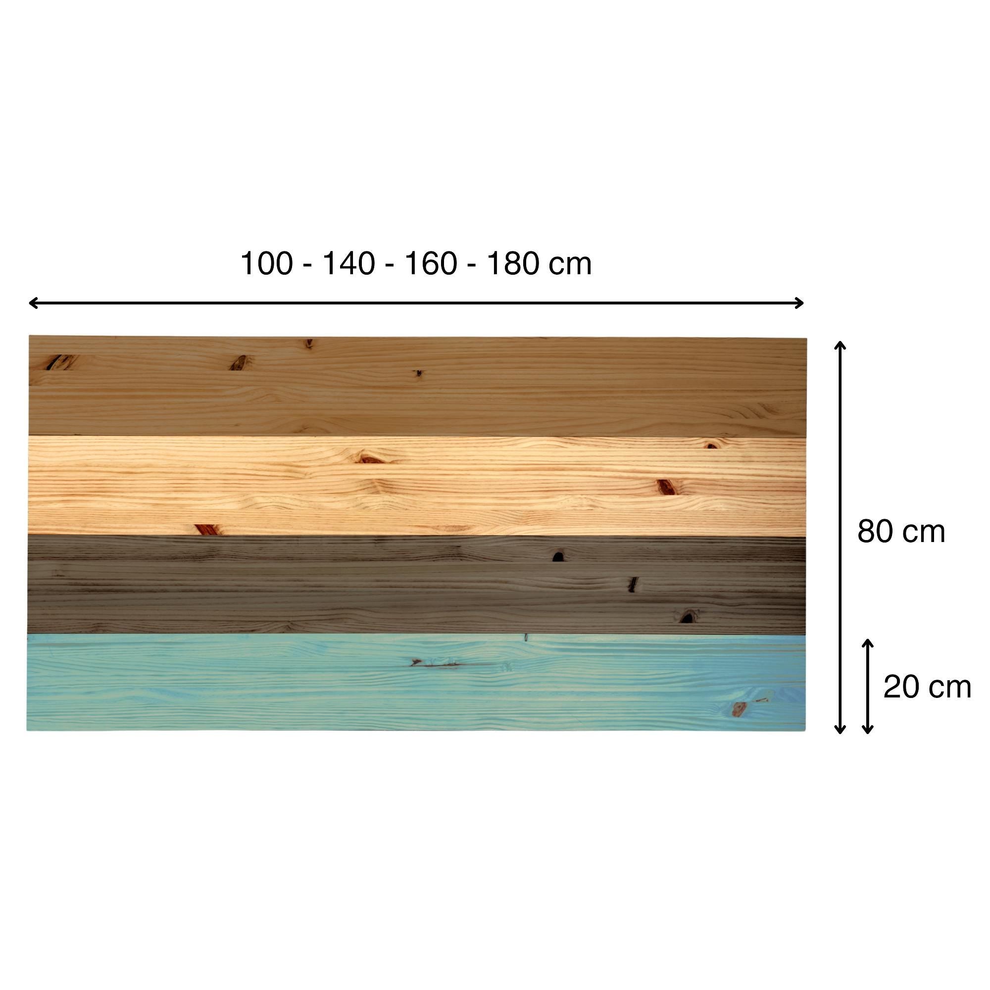 FUJI Cabecero de madera maciza. Altura: 80 cm. Acabado "C O L O R S".