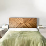 MOSAIC Cabecero de madera maciza en espiga.