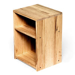 TEKARI Mesita de noche de madera maciza. Acabado 