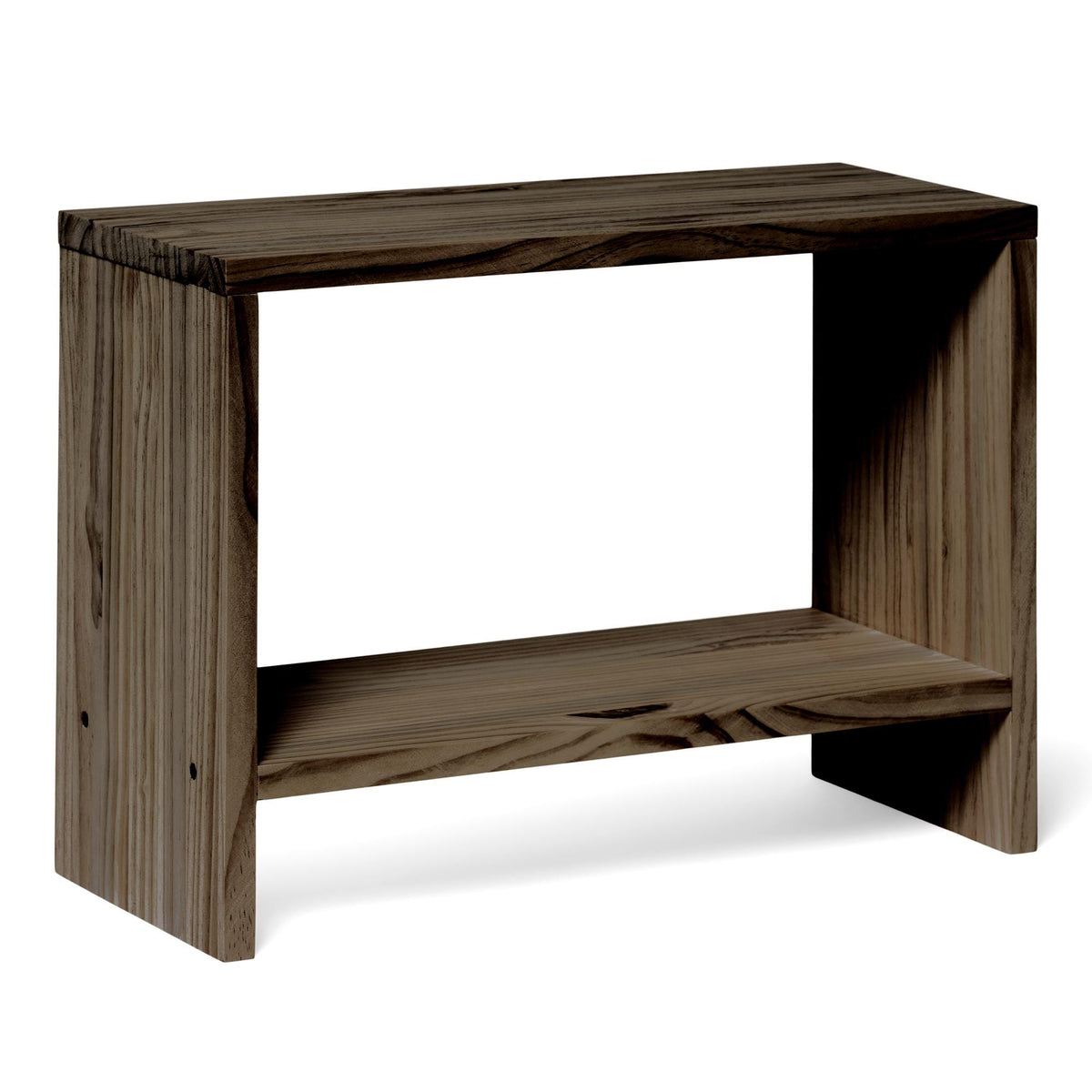AKAISHI Solid wood bedside table. "RAWGRAY" finish.