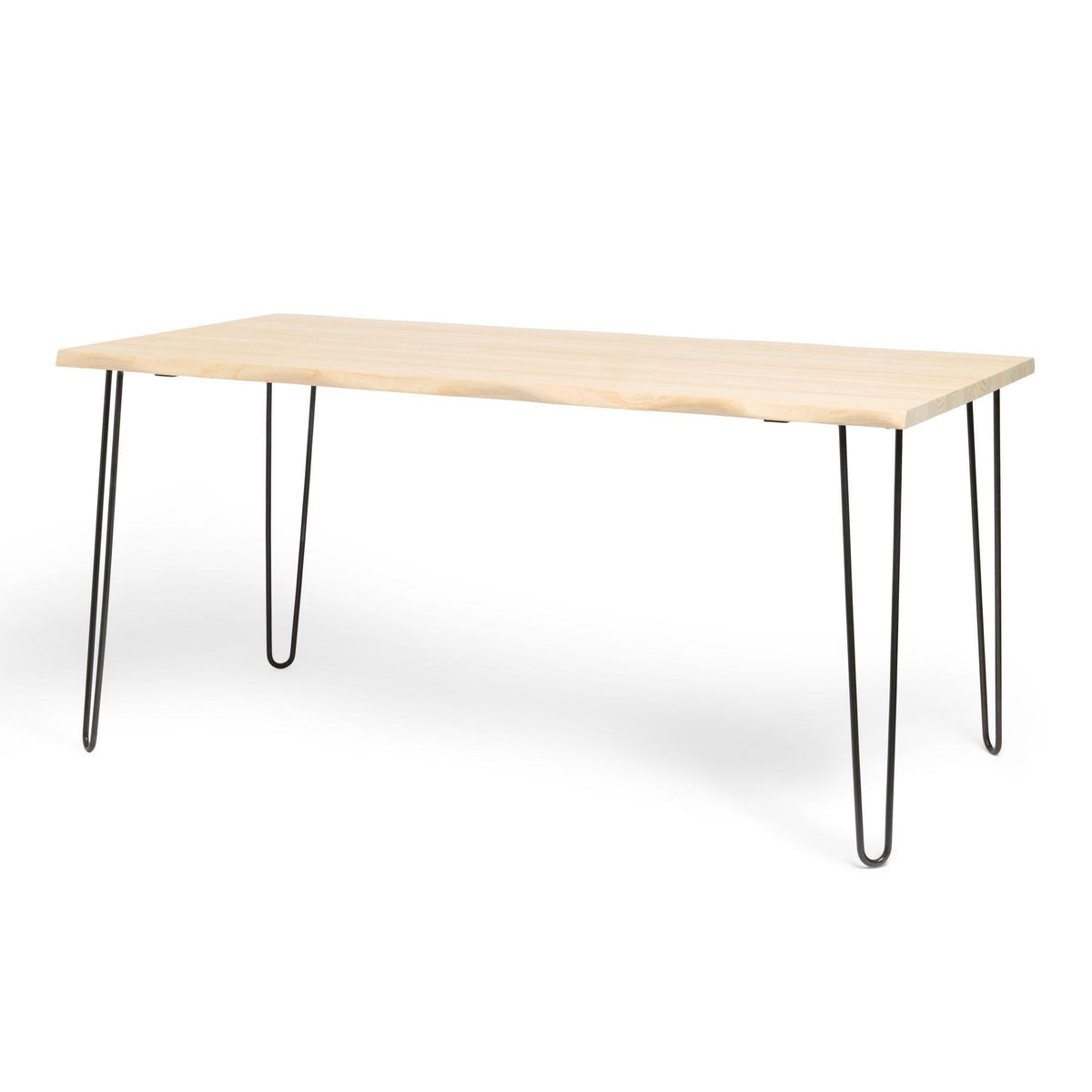 SHIOMI Solid wood dining table with sharp edges. "NATURAL" finish.