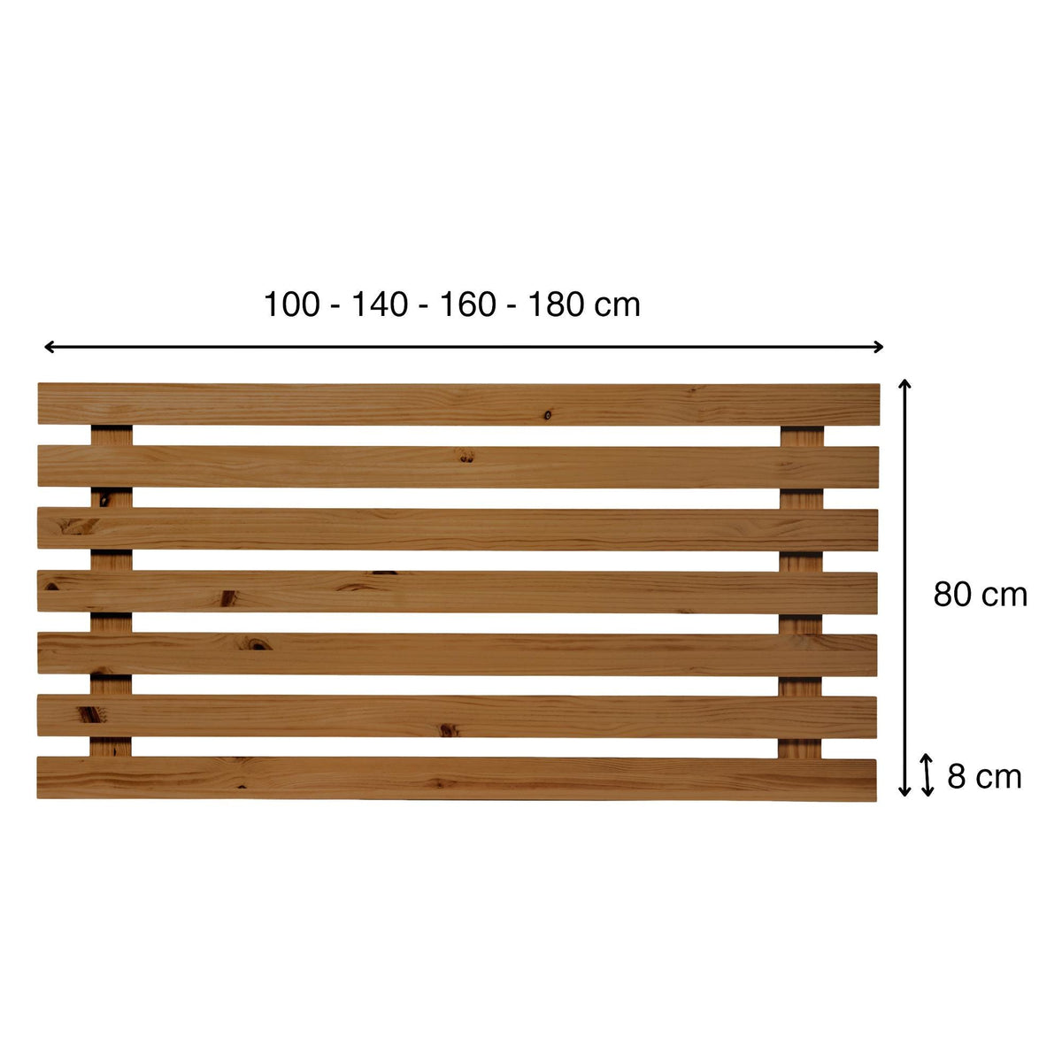 AINO Solid wood headboard. "D A R K" finish.