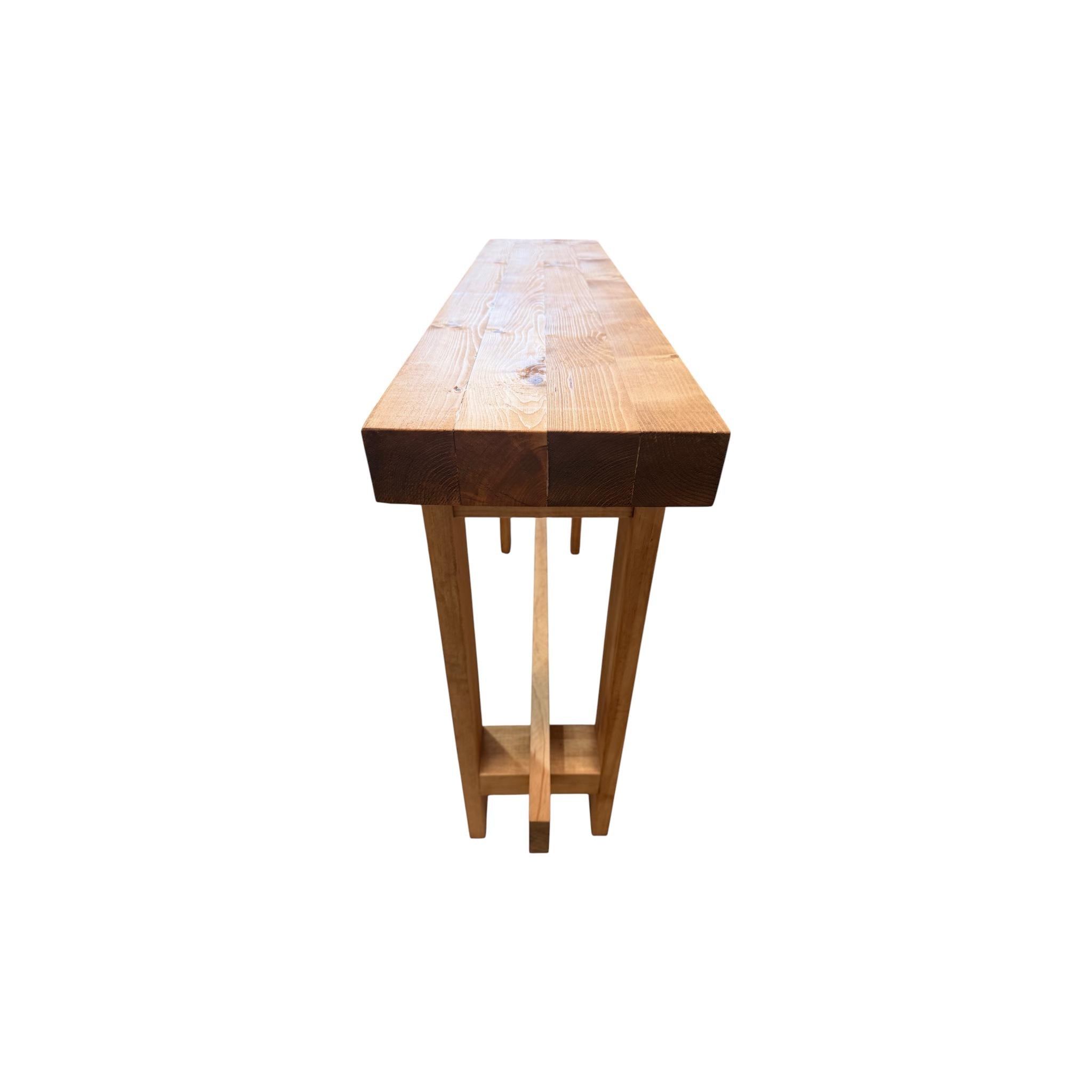 SHARI Consola - Recibidor de madera maciza. Acabado "D A R K".