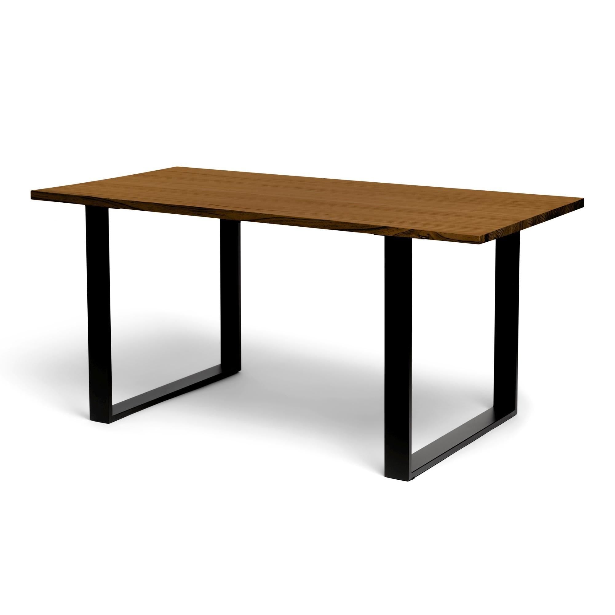 KASA Mesa de comedor de madera maciza. Acabado "D A R K".