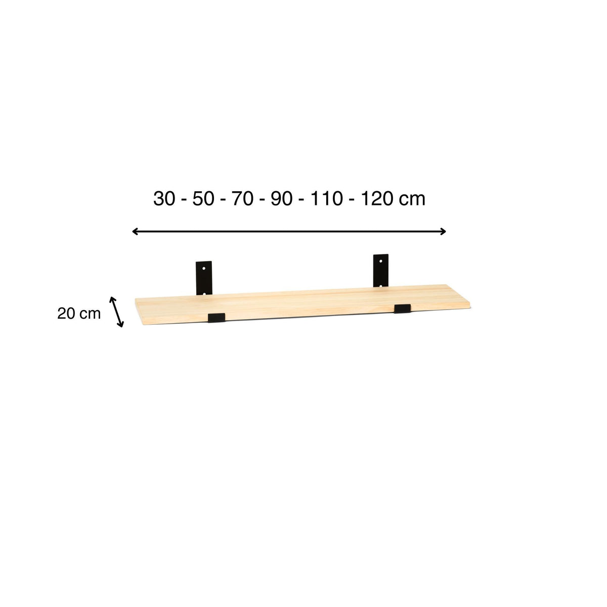 NAEBA Solid wood shelf. "NATURAL" finish.