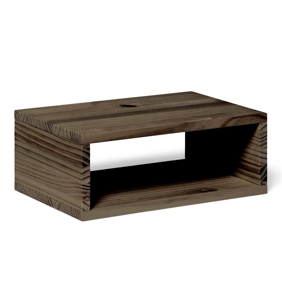 KINPU Solid wood floating bedside table. "RAWGRAY" finish.