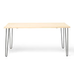 SENJO Mesa de comedor canto vivo de madera maciza. Acabado 