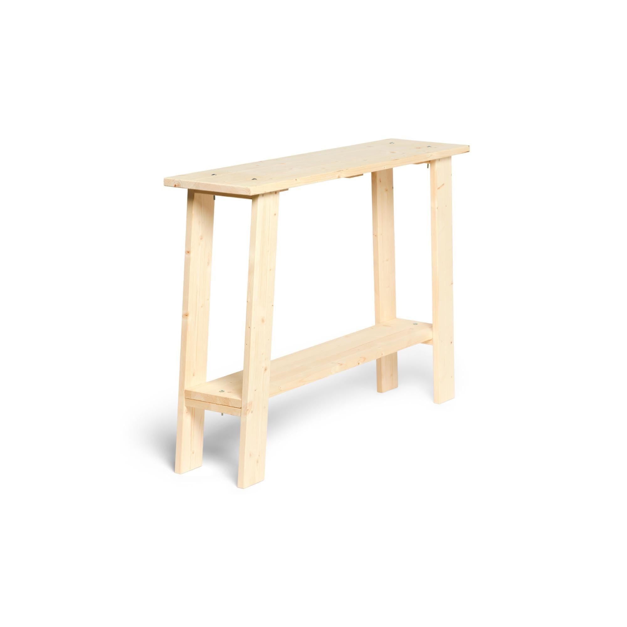 NASU Consola - Recibidor de madera maciza. Acabado "N A T U R A L".