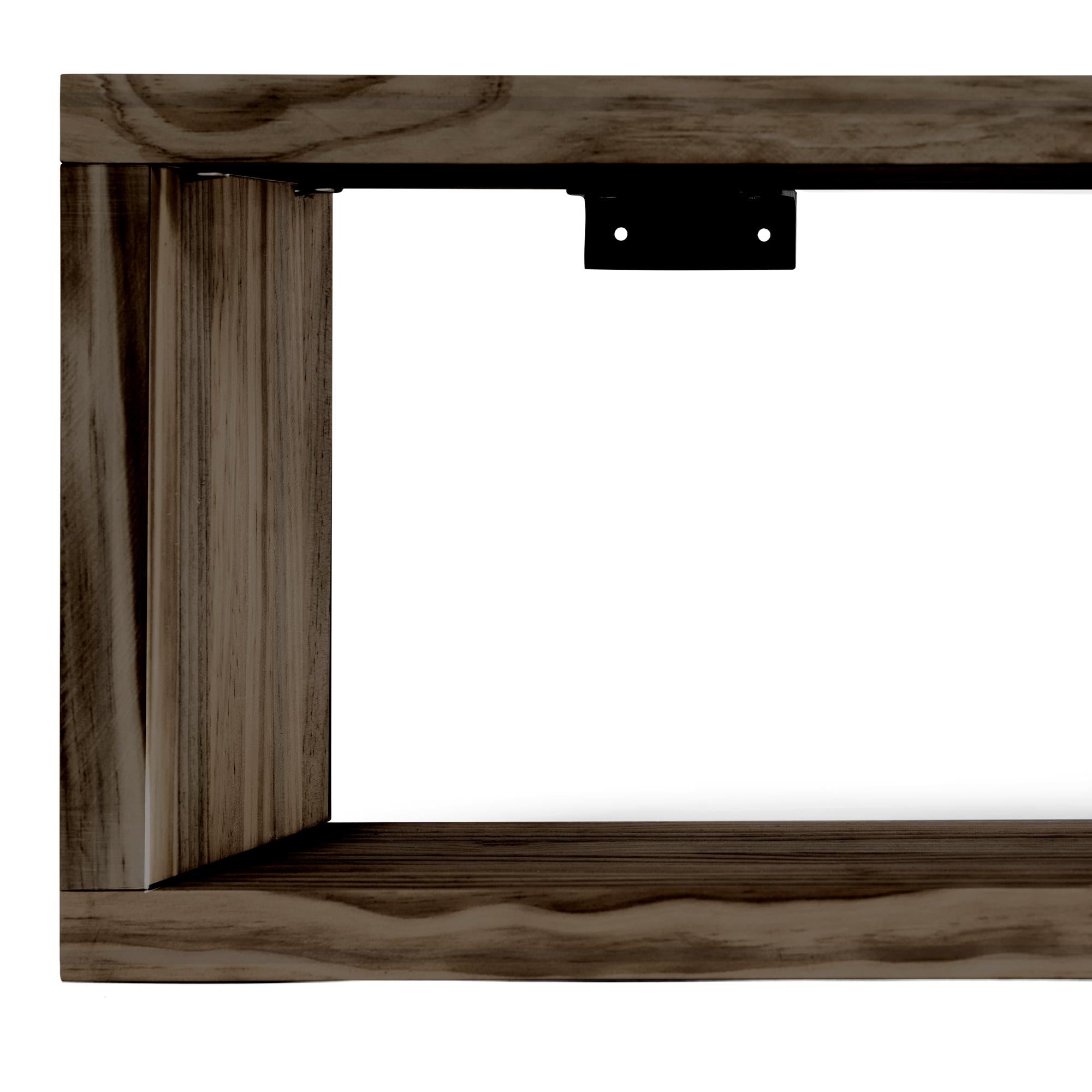 MIUNE Mueble para TV de madera maciza. Acabado "R A W  G R A Y".