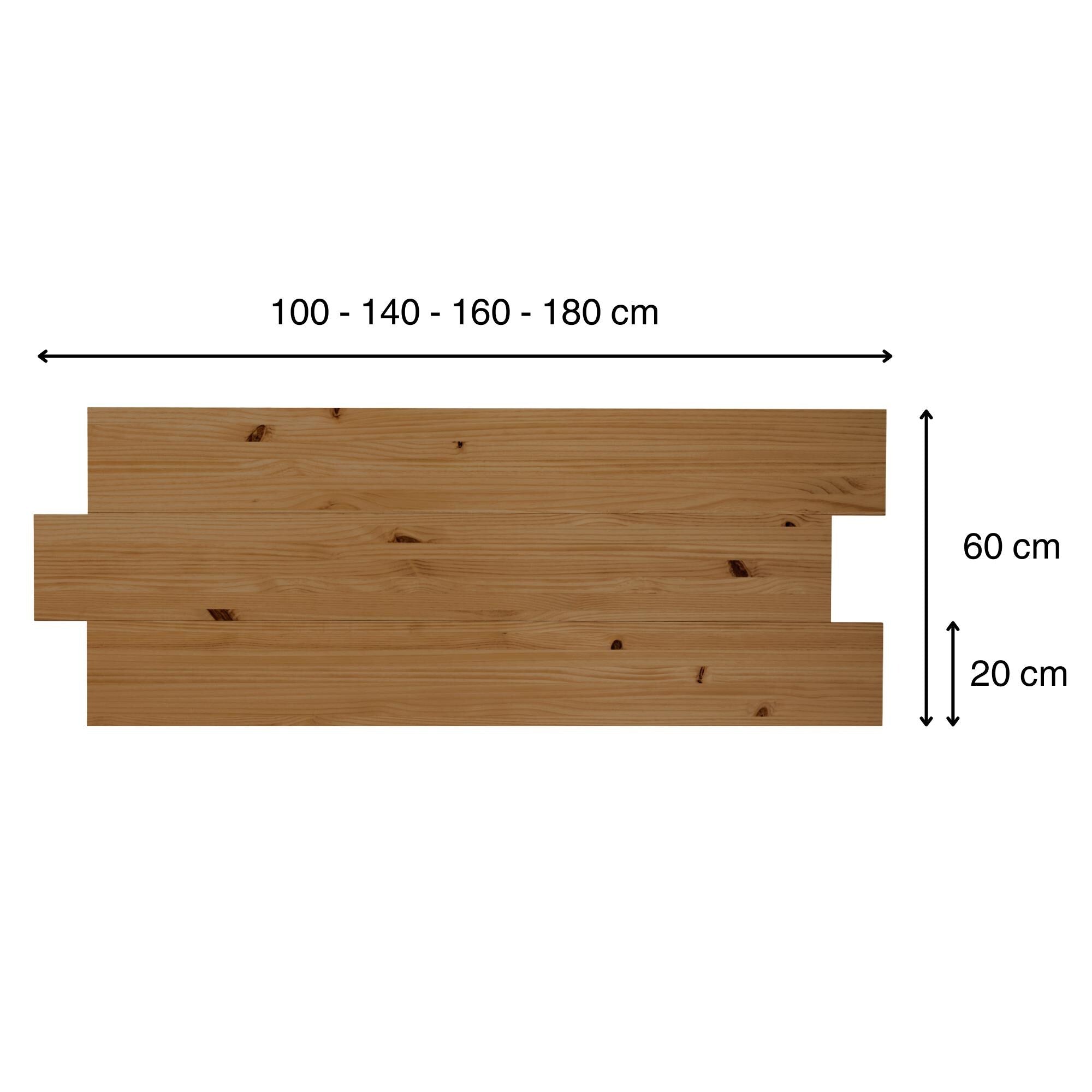 HIGASHI Cabecero de madera maciza. Acabado "D A R K".