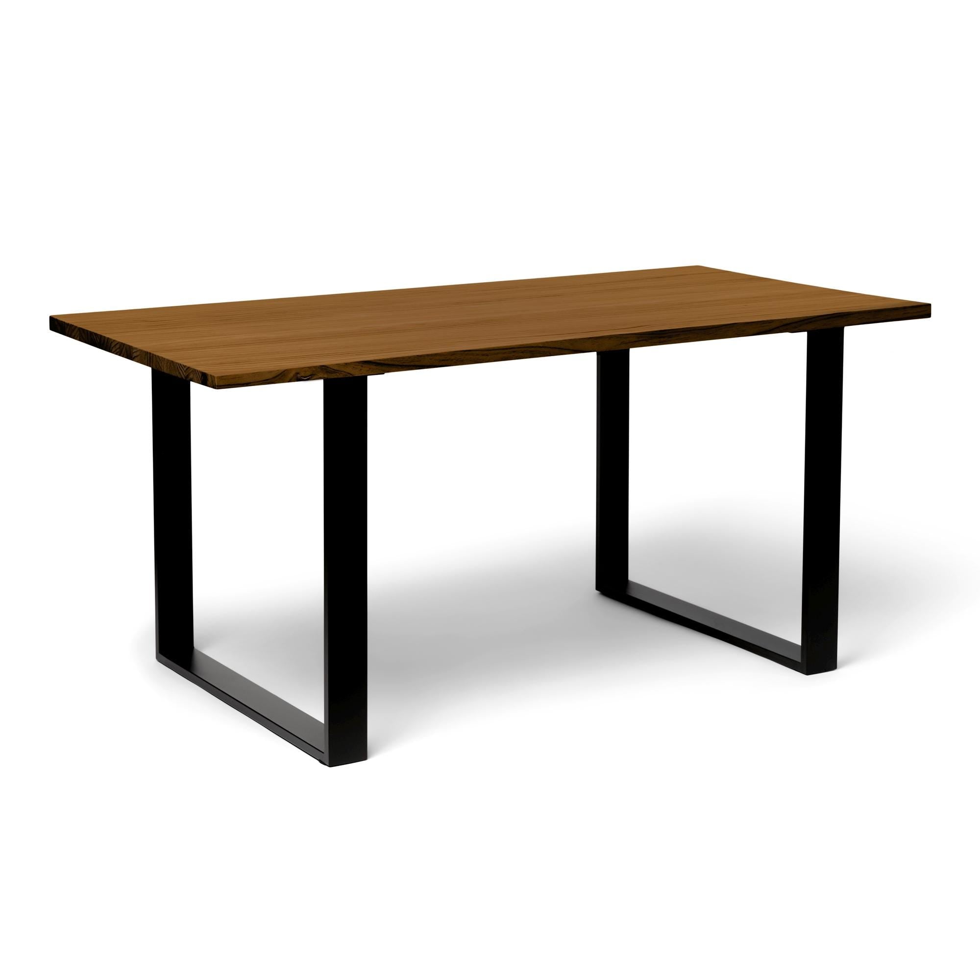 KASA Mesa de comedor de madera maciza. Acabado "D A R K".