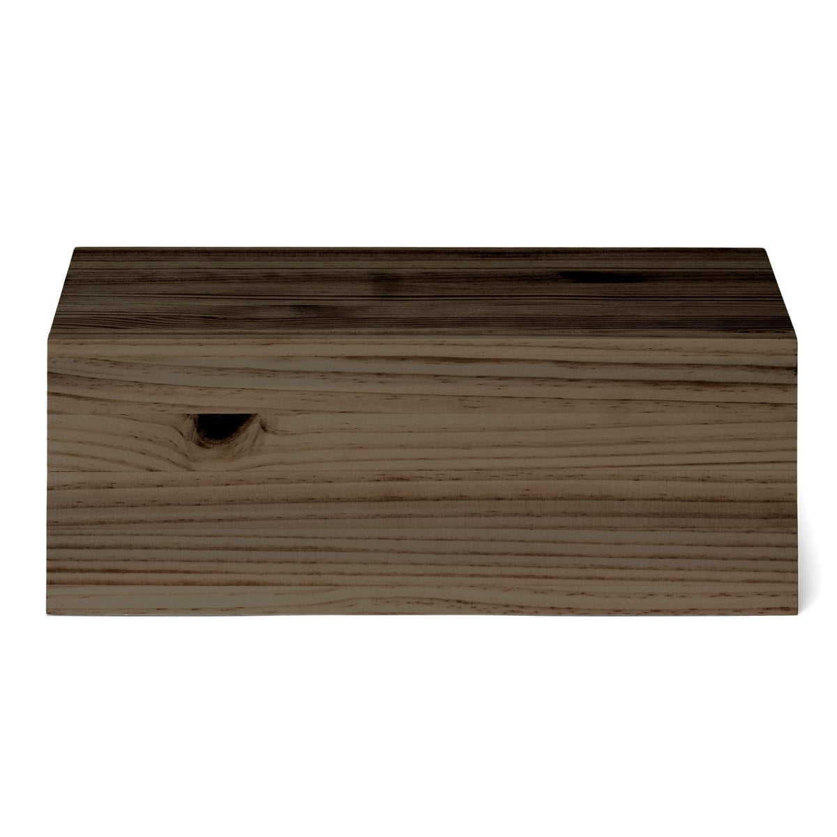 TONE Solid wood floating bedside table with drawer. "RAWGRAY" finish.