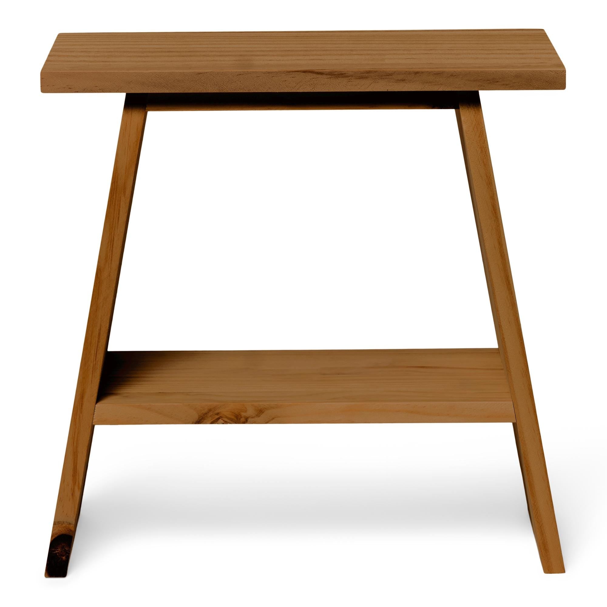 OOBAMI Mesita de noche de madera maciza. Acabado "D A R K".