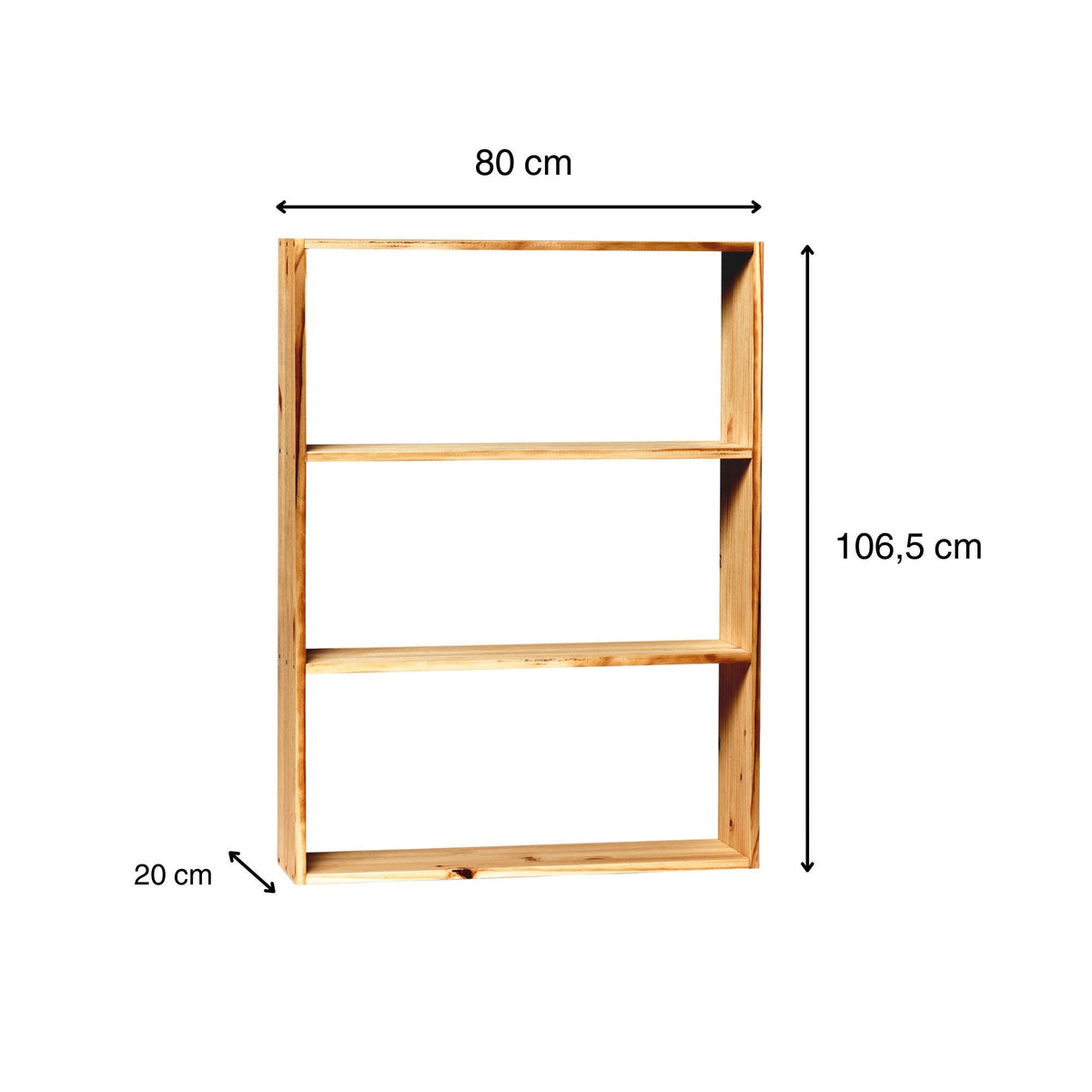 TSURUGI Bookshelf - Bookcase. Height 106.5 cm. "OAK" finish