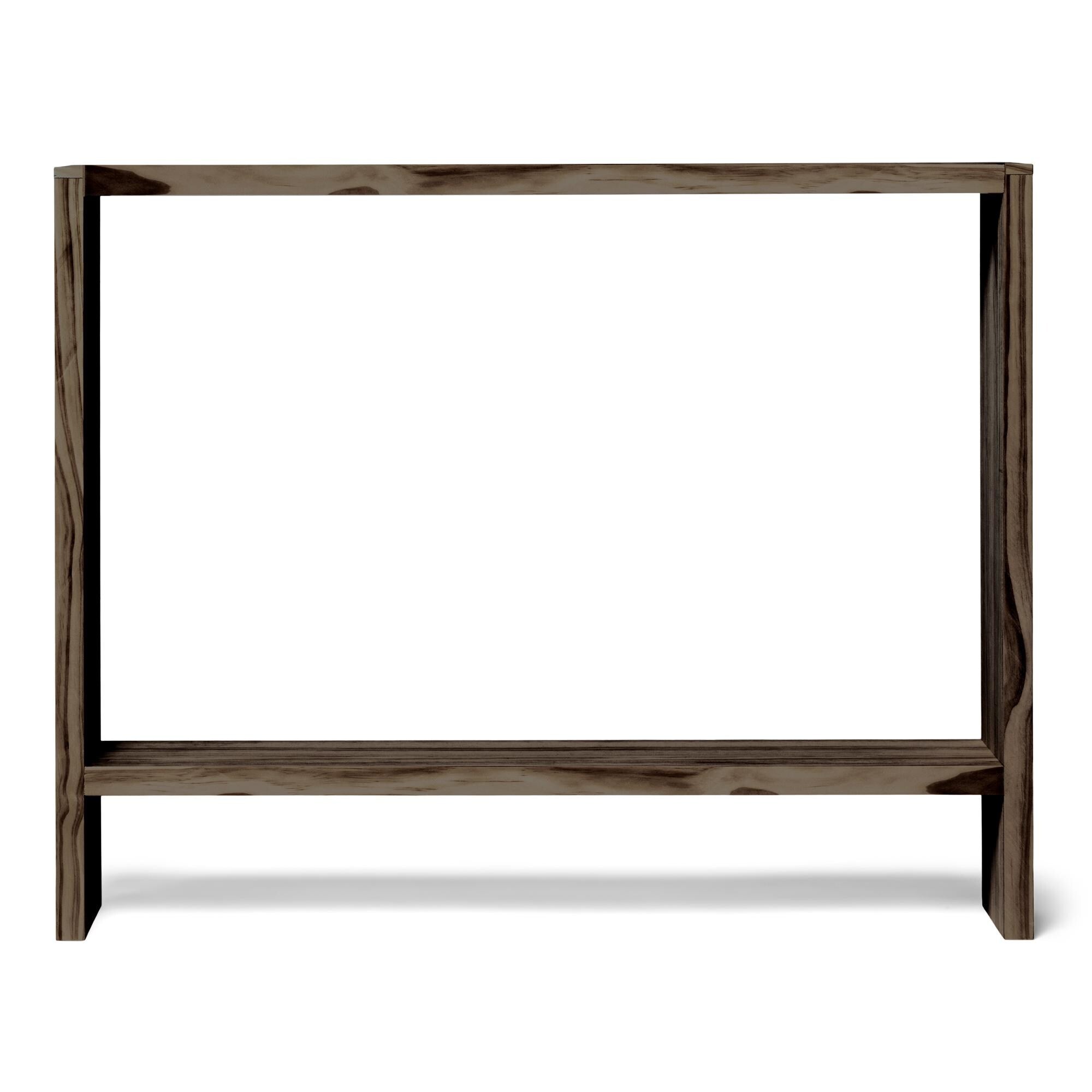 AGANO Consola - Recibidor de madera maciza. Acabado "R A W  G R A Y".