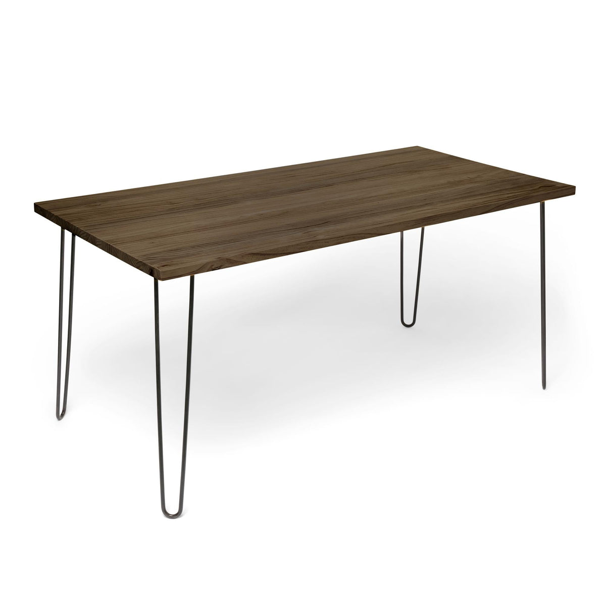 SENJO Solid wood dining table with sharp edges. "RAWGRAY" finish.