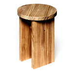 NORIKURA Taburete - Mesita de noche de madera maciza. Acabado 