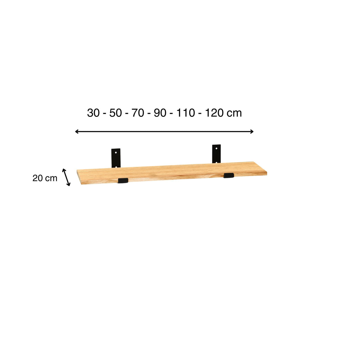 NAEBA Solid wood shelf. "OAK" finish.