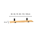 NAEBA Estante de madera maciza. Acabado 