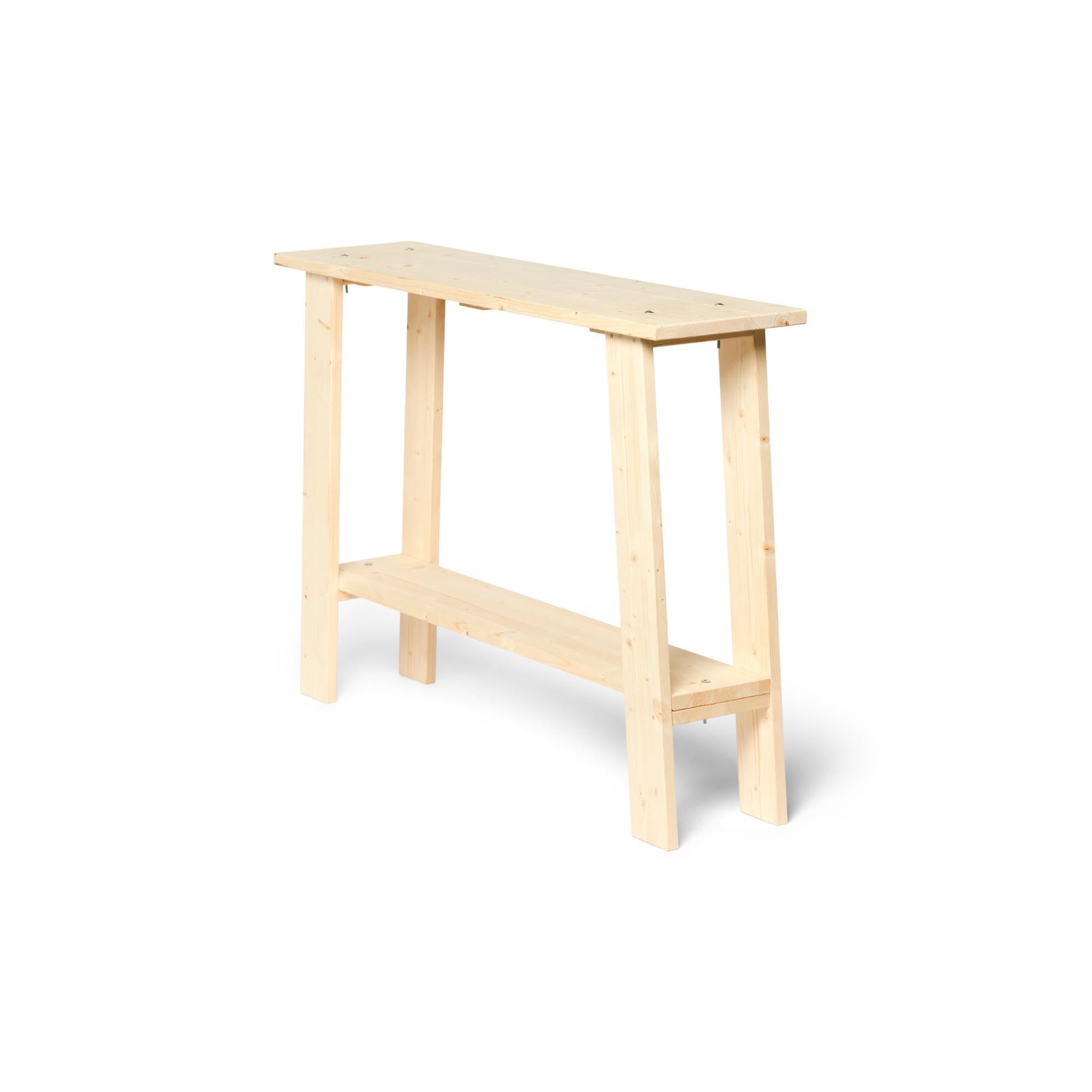 NASU Consola - Recibidor de madera maciza. Acabado "N A T U R A L".