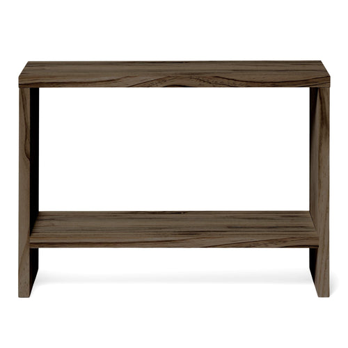 AKAISHI Table de nuit en bois massif. Accabado "RAWGRAY".