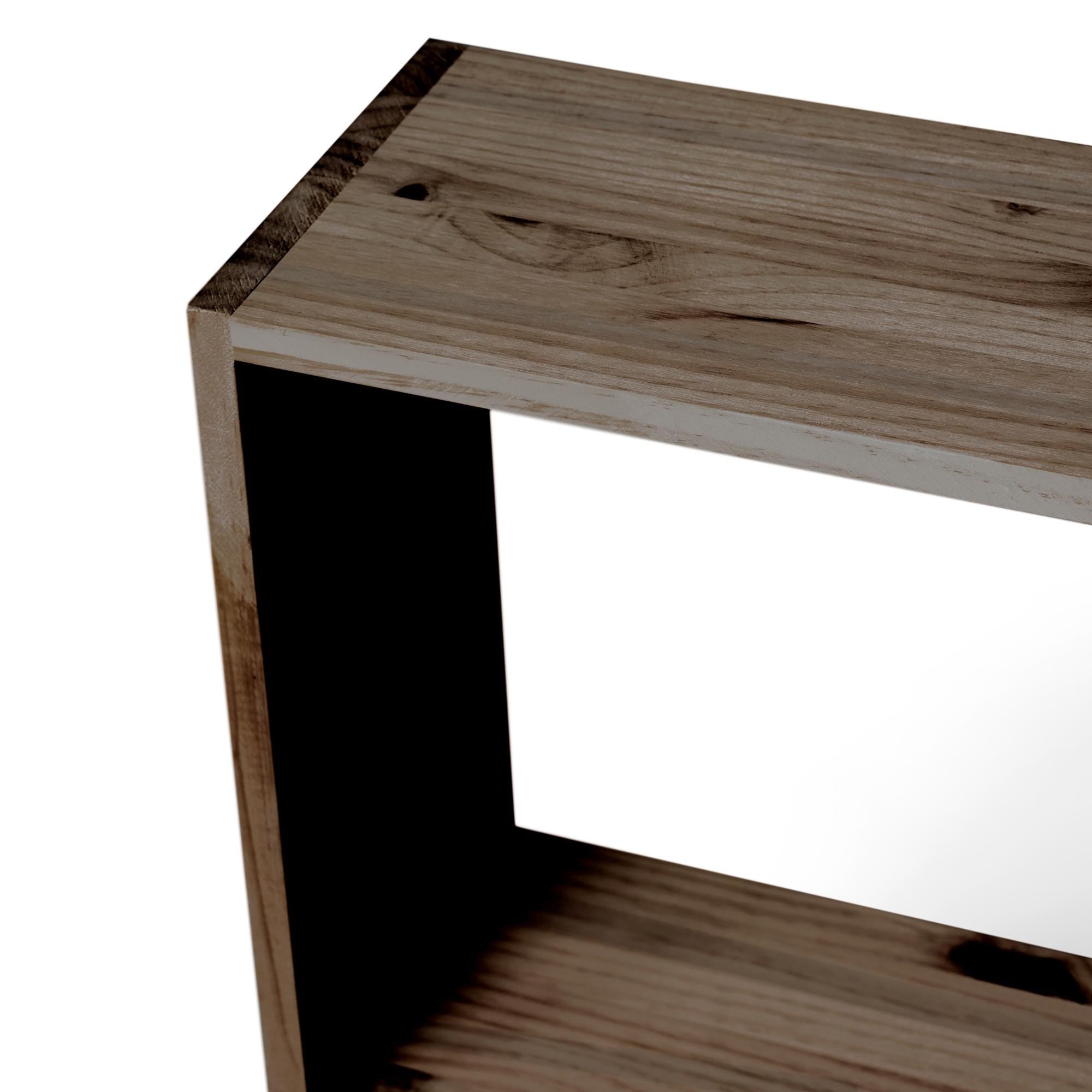 TSURUGI Estantería - Librería. Altura 73,5 cm. Acabado "R A W  G R A Y"