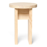 NORIKURA Taburete - Mesita de noche de madera maciza. Acabado 