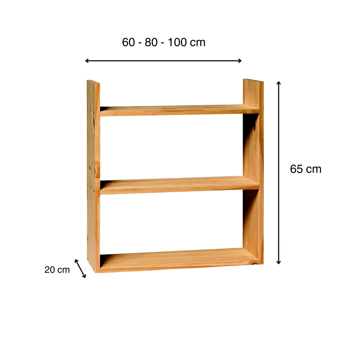 KUJU Kitchen Shelving Unit - Bookcase. "OAK" Finish.