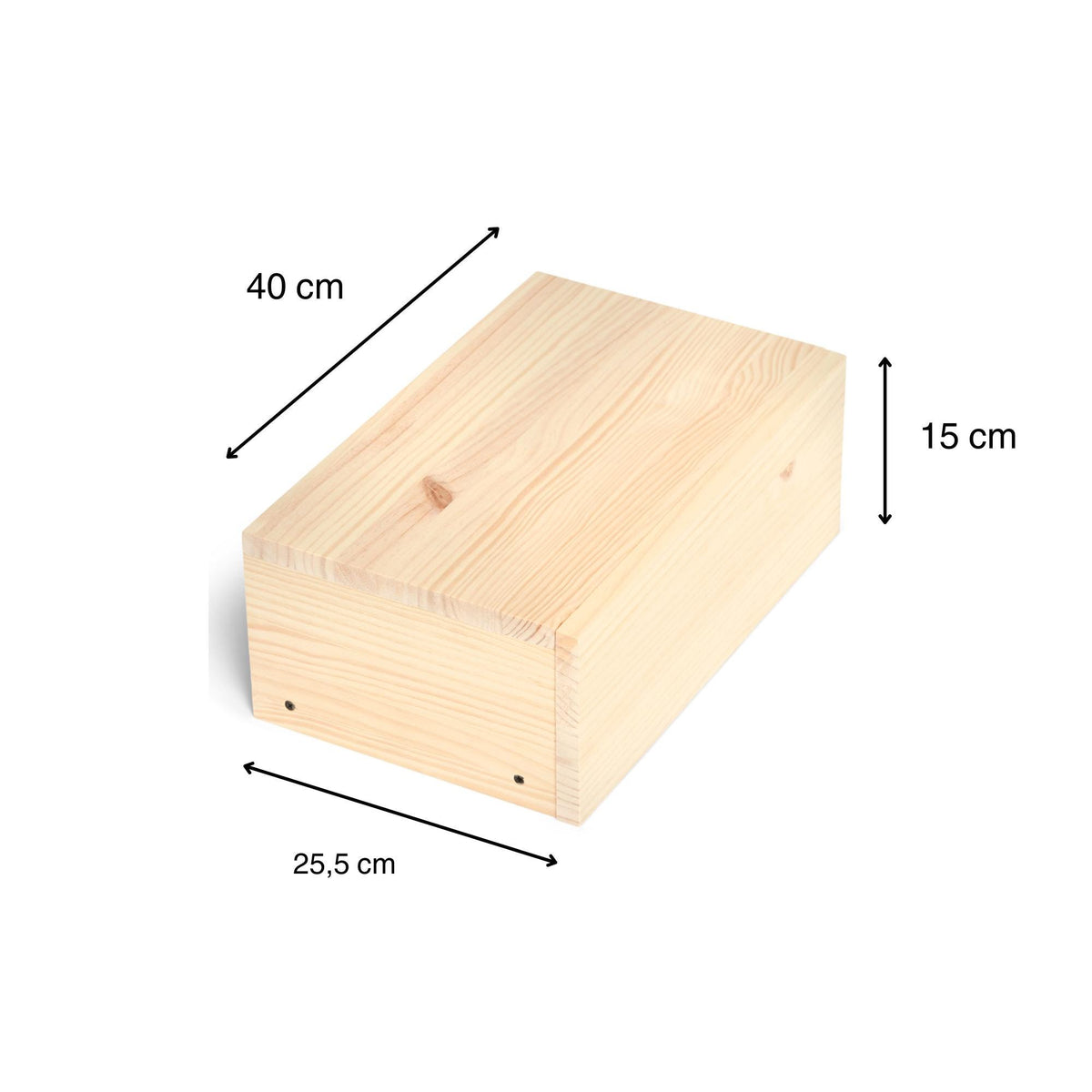 TONE Solid wood floating bedside table with drawer. "NATURAL" finish.