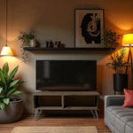 HIRA Mueble para TV de madera maciza. Acabado 