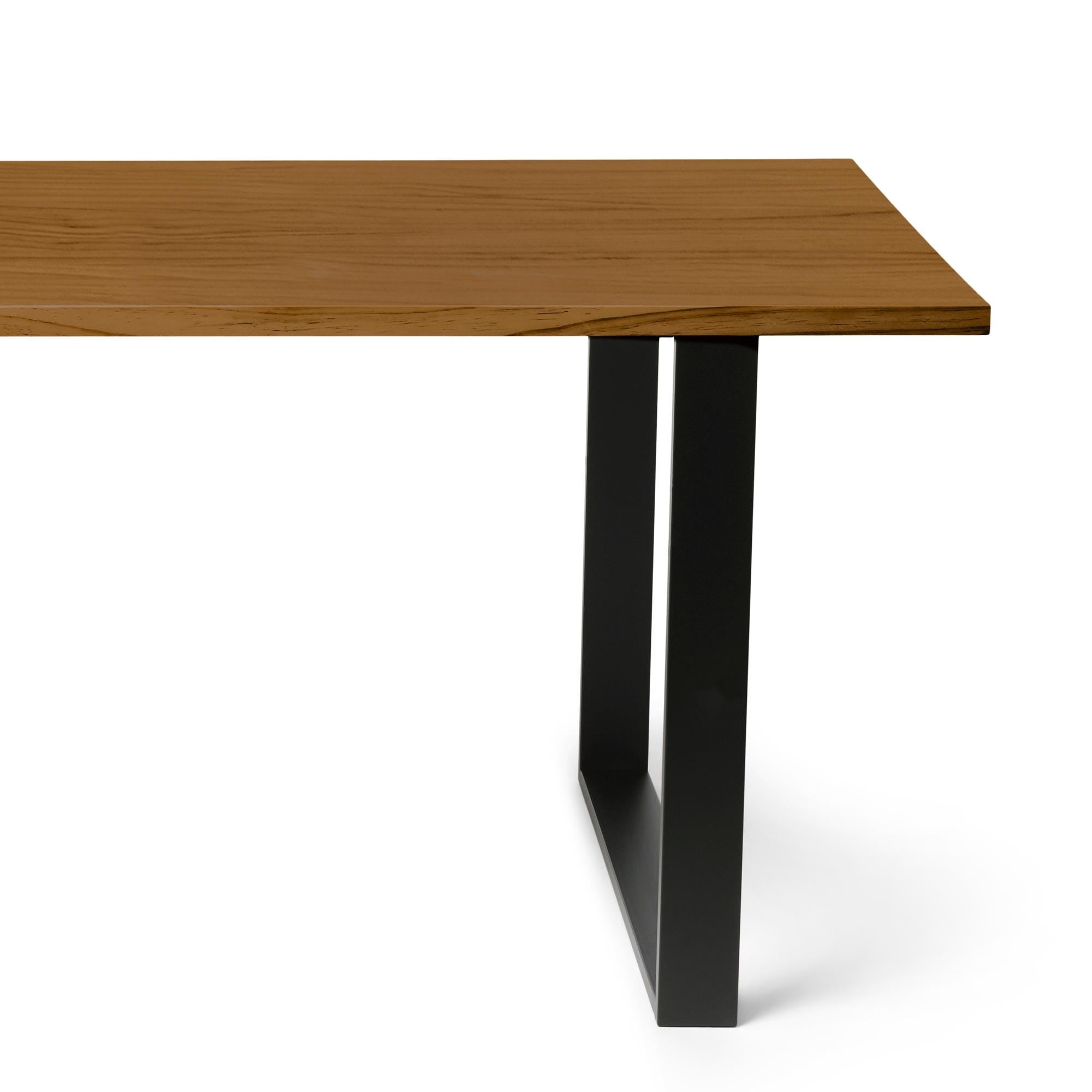 KASA Mesa de comedor de madera maciza. Acabado "D A R K".