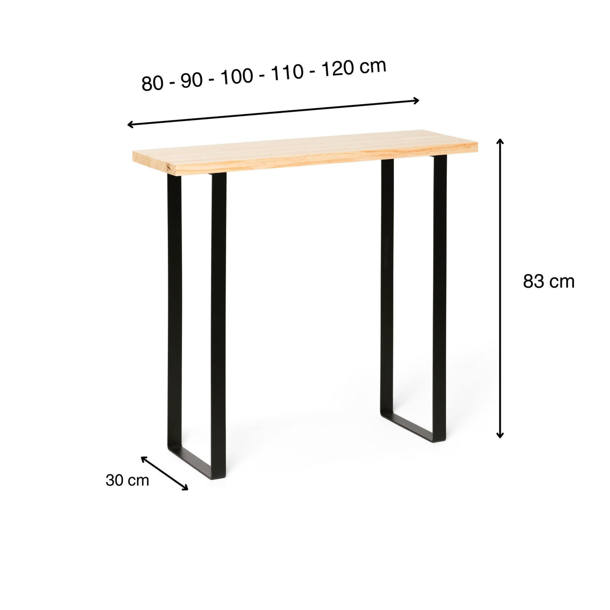 ARAKAWA Console - Hallway table in solid wood. "NATURAL" finish.