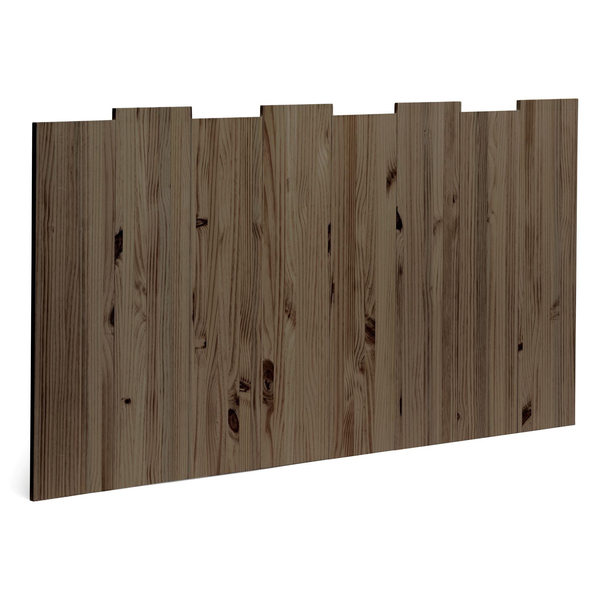 HAKU Cabecero de madera maciza. Acabado "R A W  G R A Y".