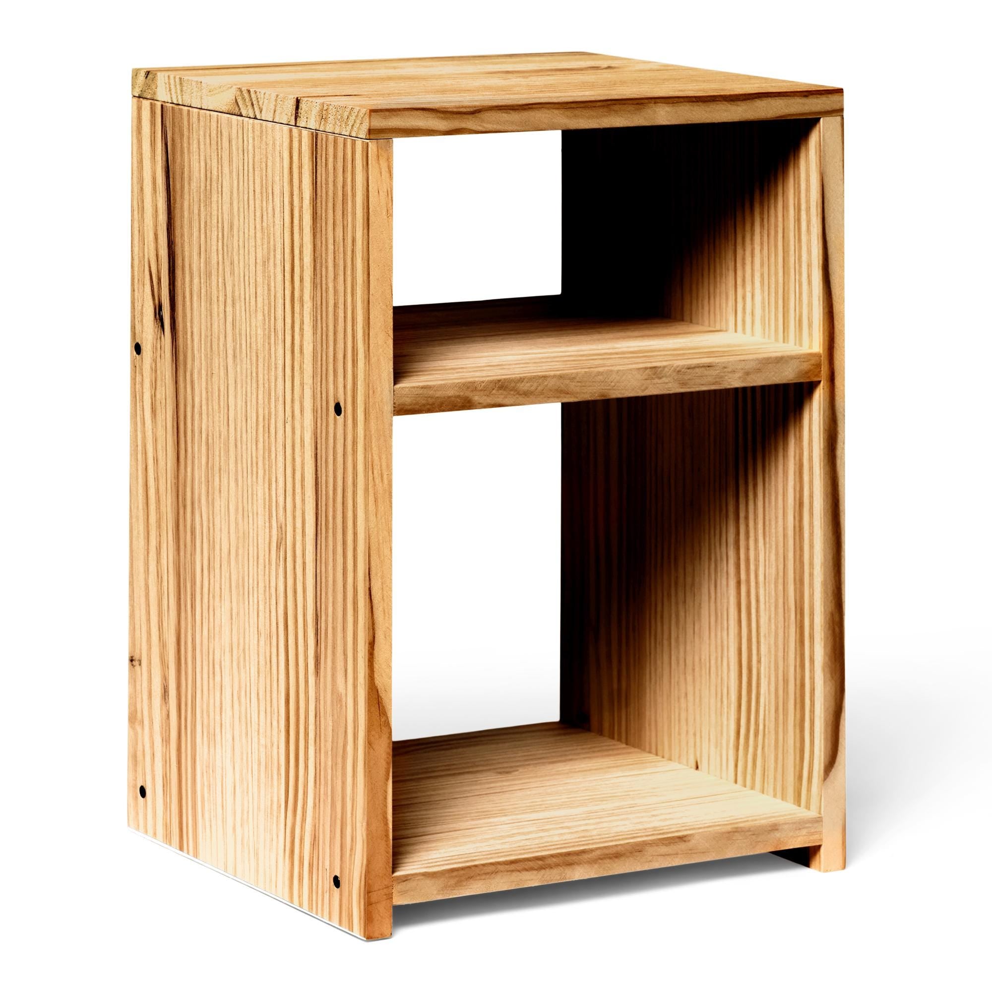 TEKARI Mesita de noche de madera maciza. Acabado "O A K".