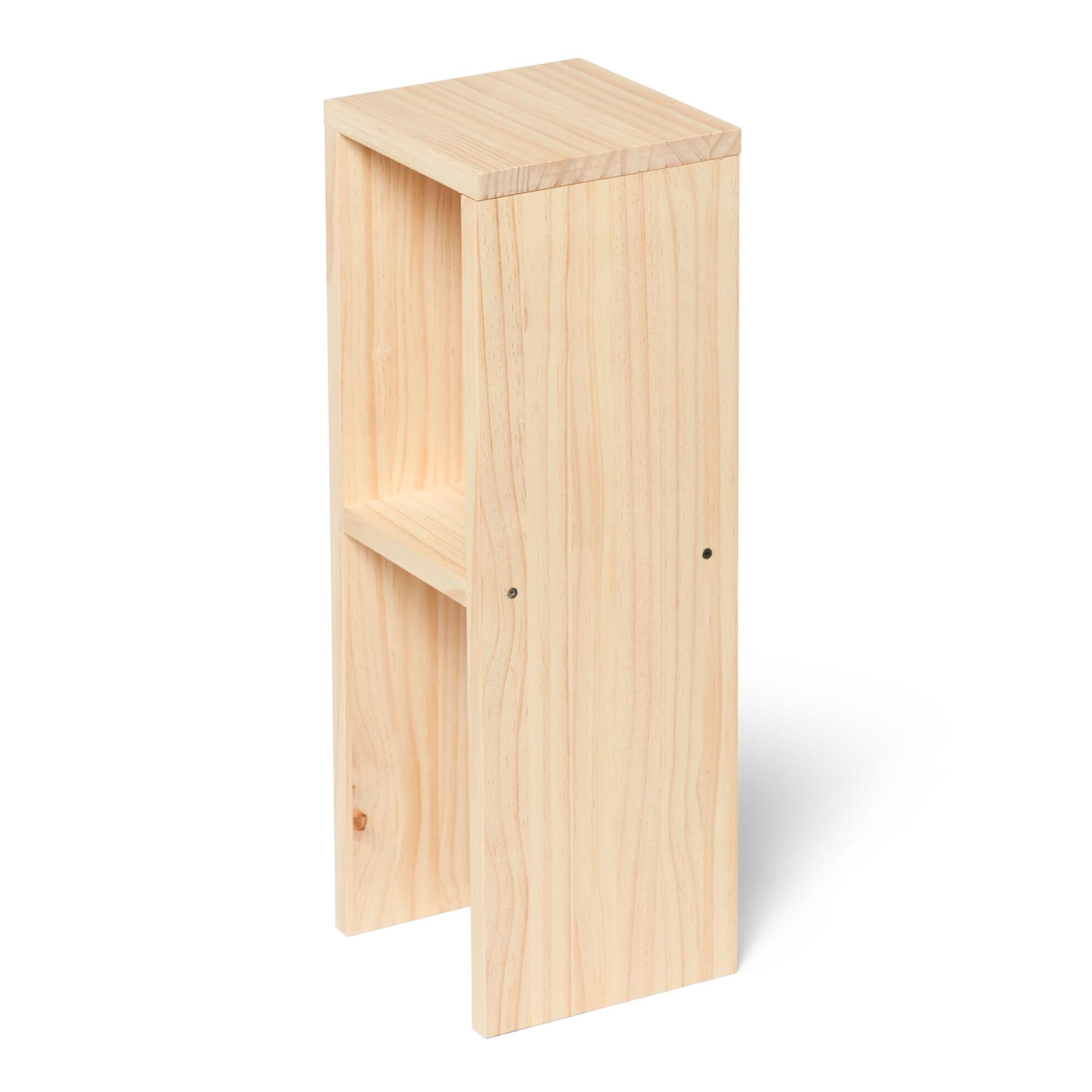 IWAKI Mesita de noche de madera maciza. Acabado "N A T U R A L".