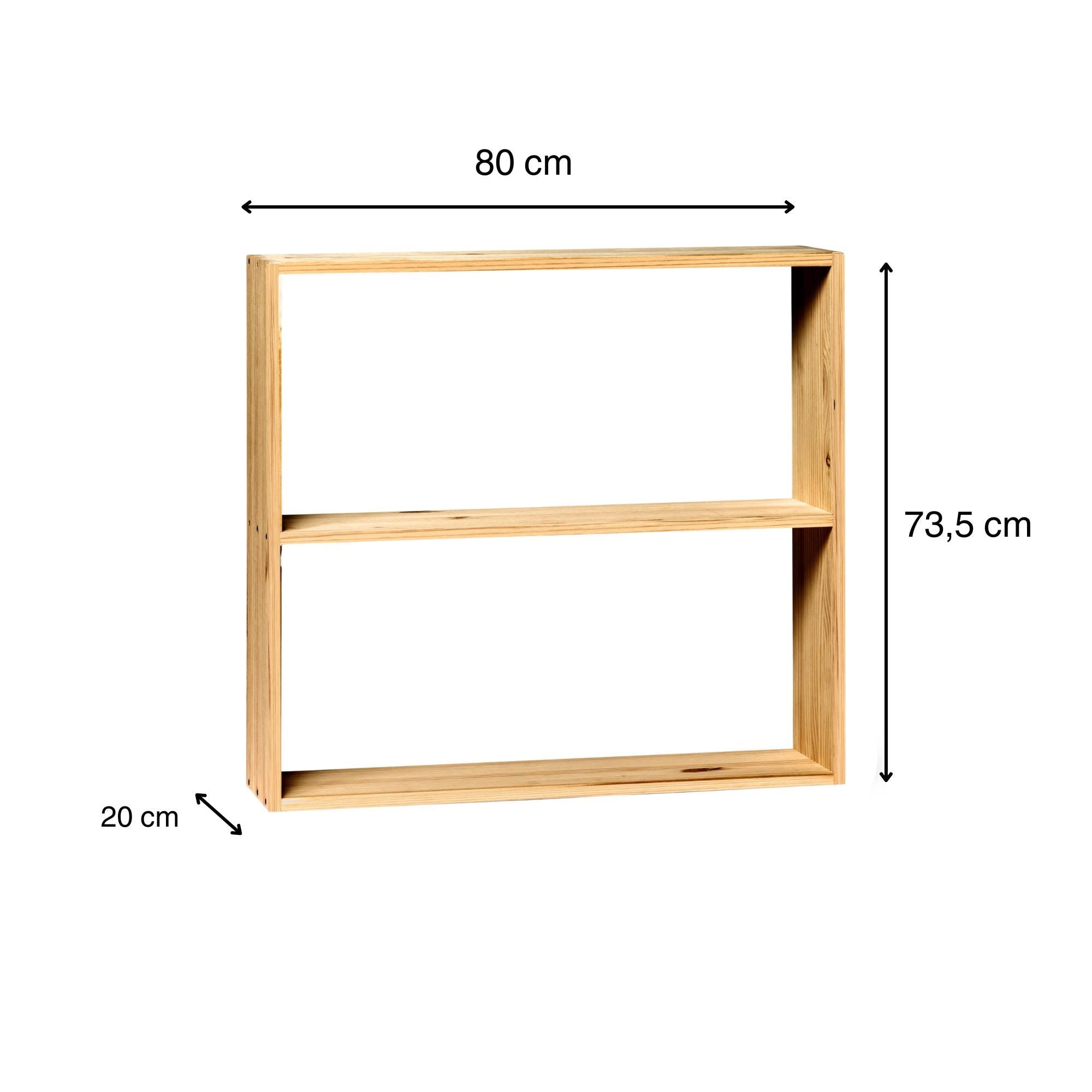 TSURUGI Estantería - Librería. Altura 73,5 cm. Acabado "O A K"