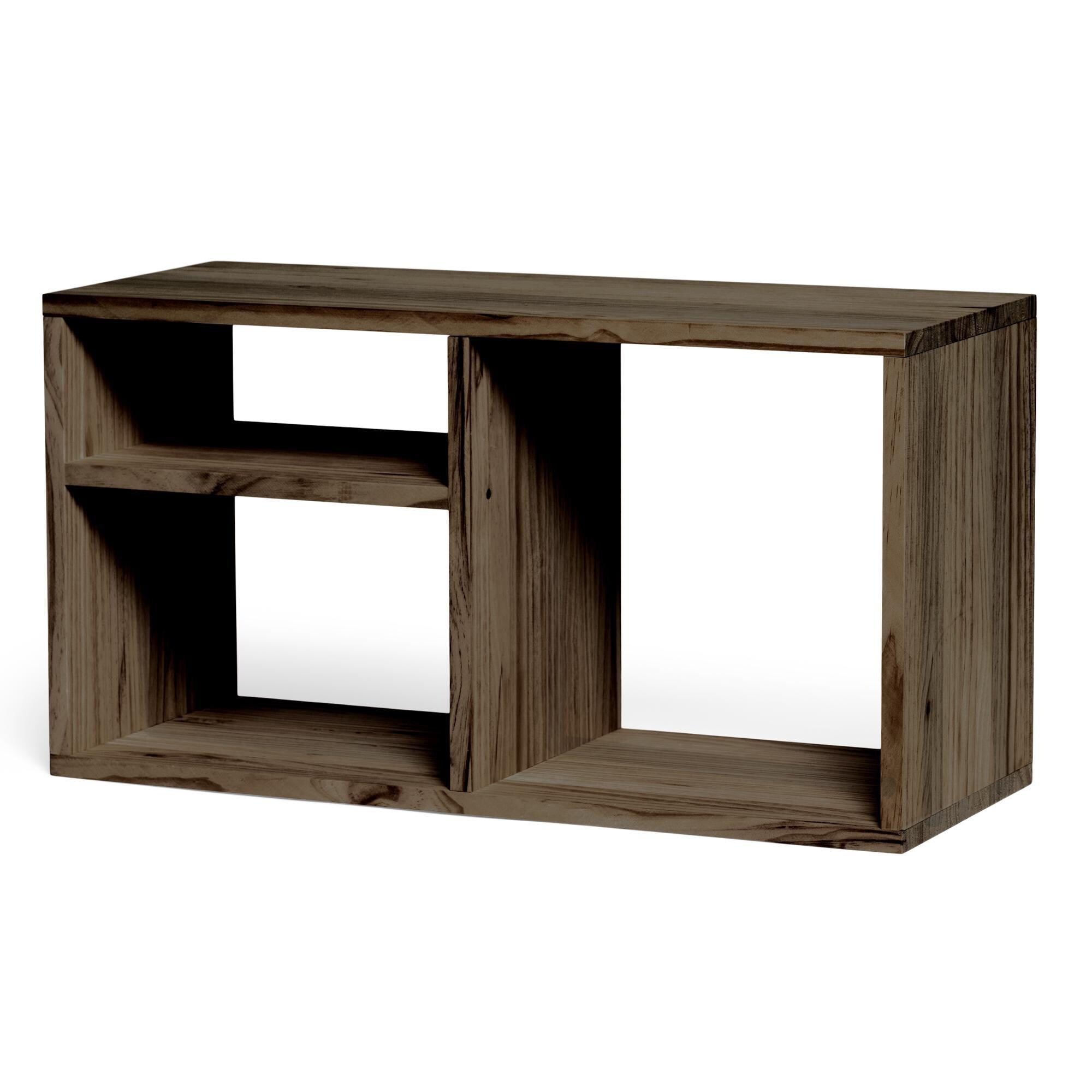 TESHIO Estantería - Mueble TV. Acabado "R A W  G R A Y"