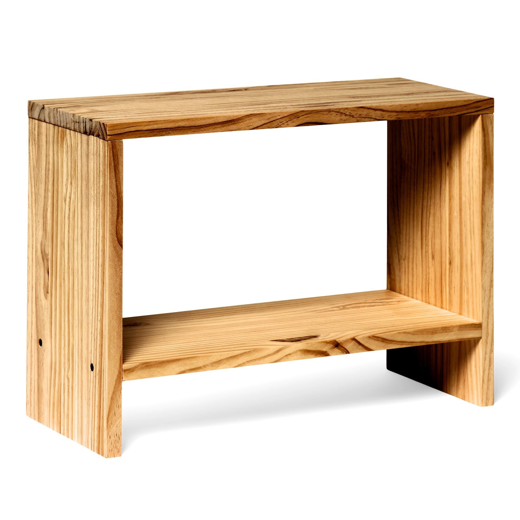 AKAISHI Mesita de noche de madera maciza. Acabado "O A K".