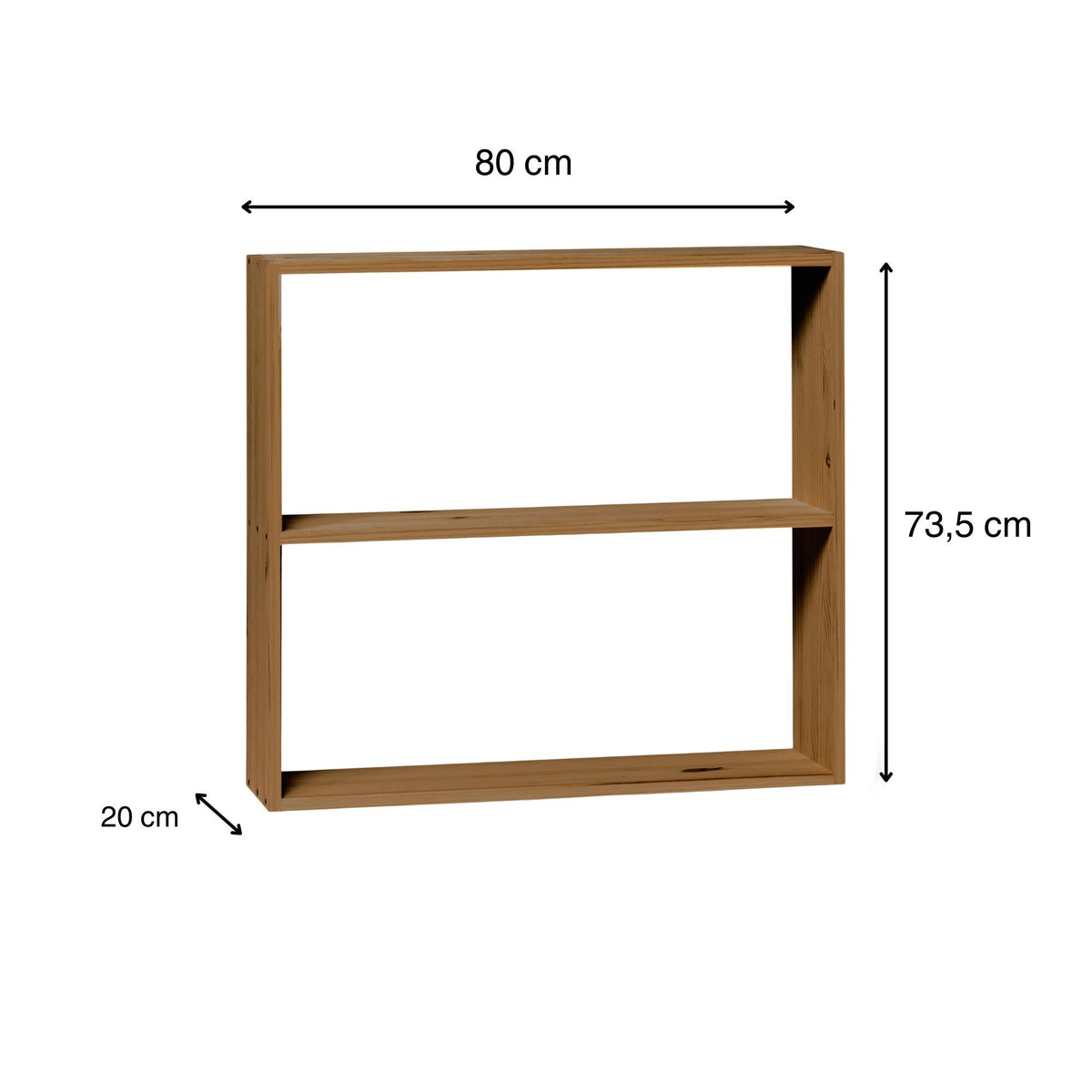 TSURUGI Bookshelf - Bookcase. Height 73.5 cm. "DARK" finish
