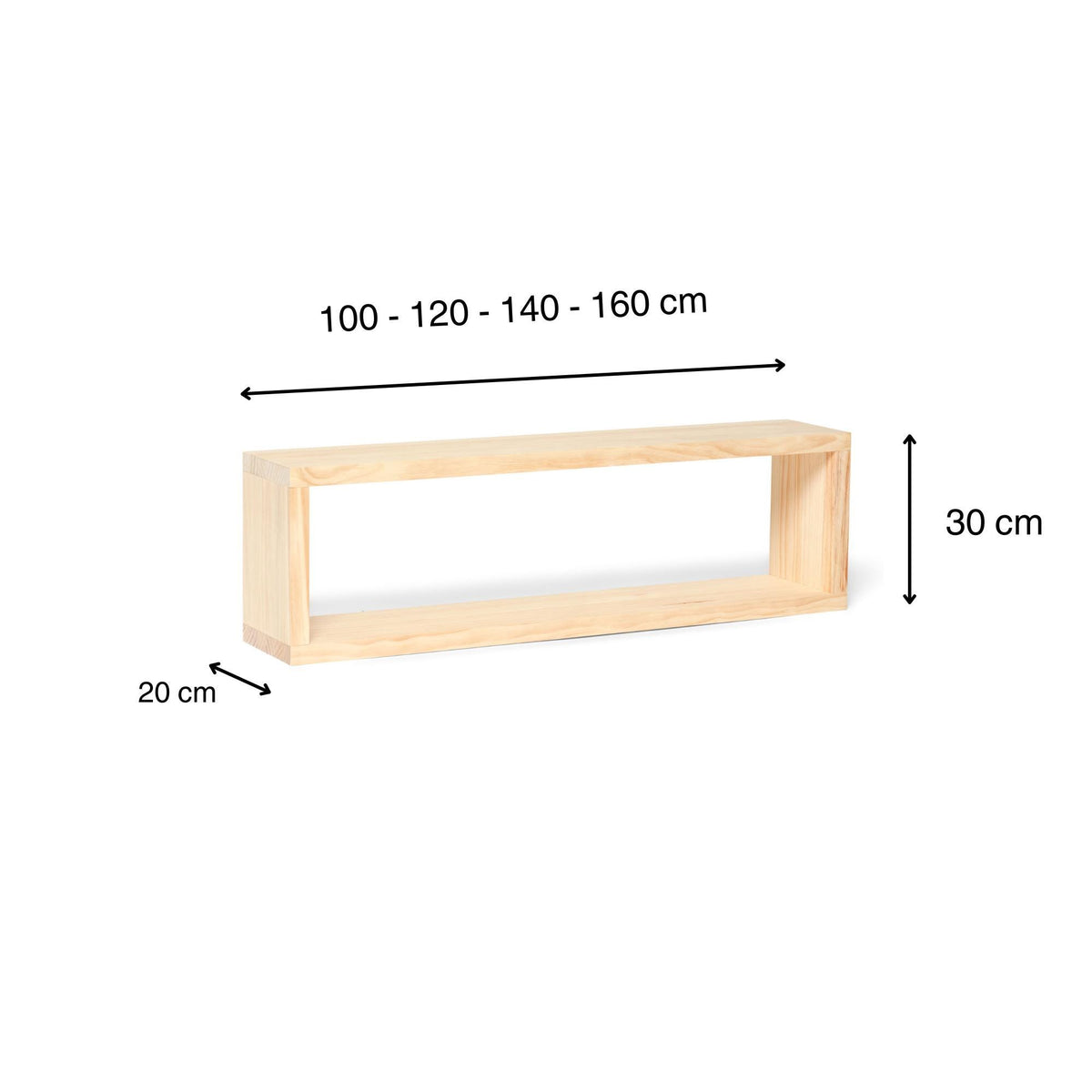 MIUNE Solid wood TV stand. "NATURAL" finish.