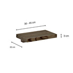 ONTAKE Mesita de noche flotante de madera maciza. Acabado 