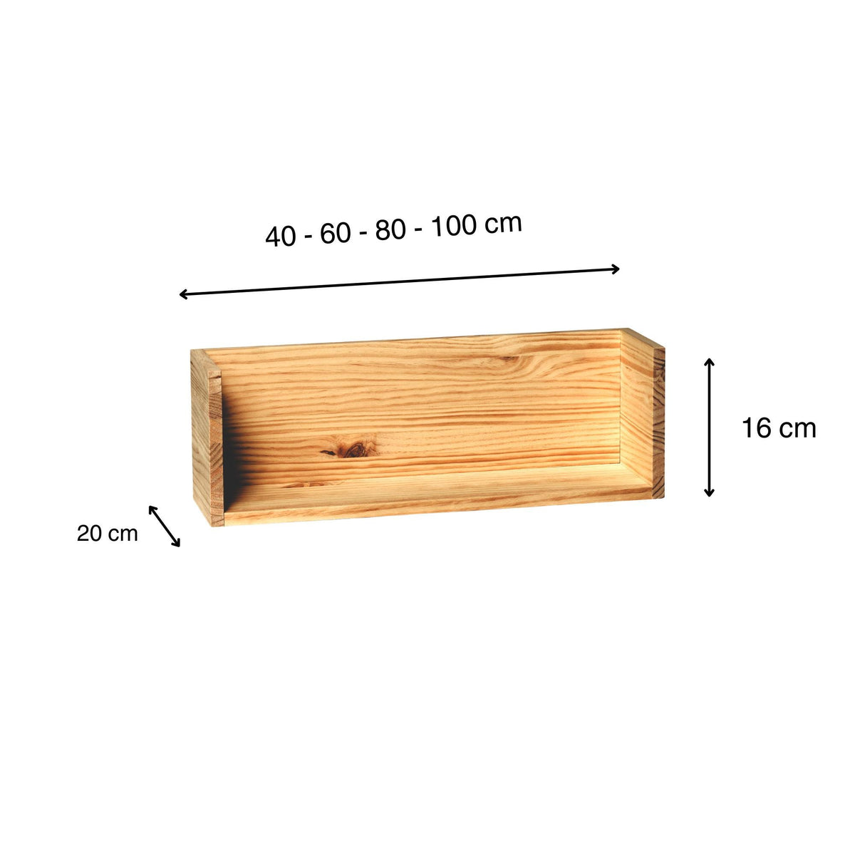KISO Solid wood shelf. "OAK" finish.