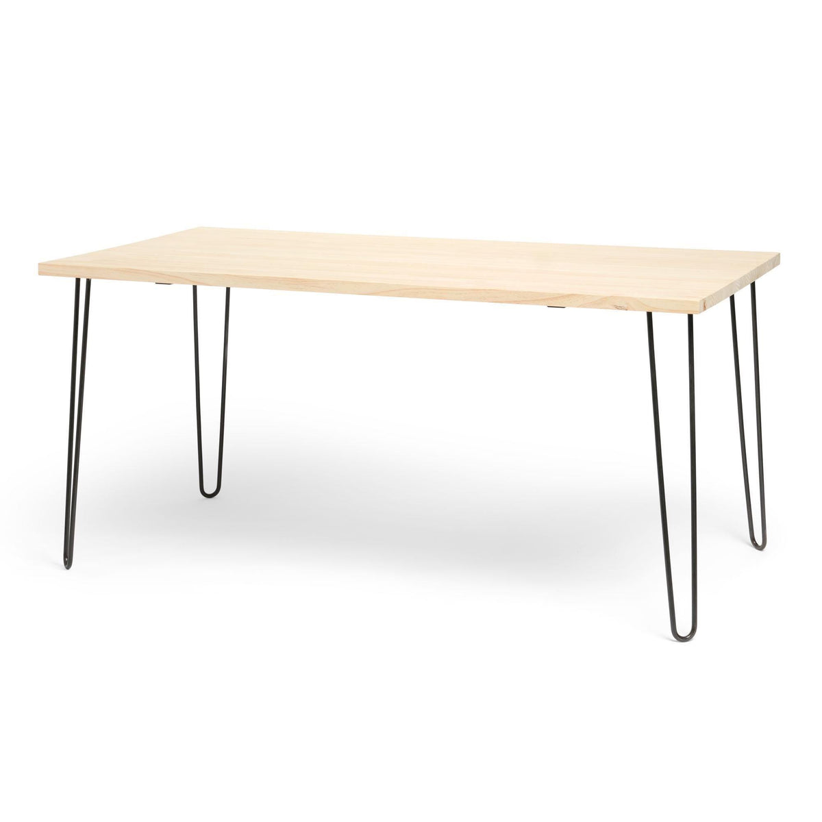 SENJO Solid wood dining table with sharp edges. "NATURAL" finish.