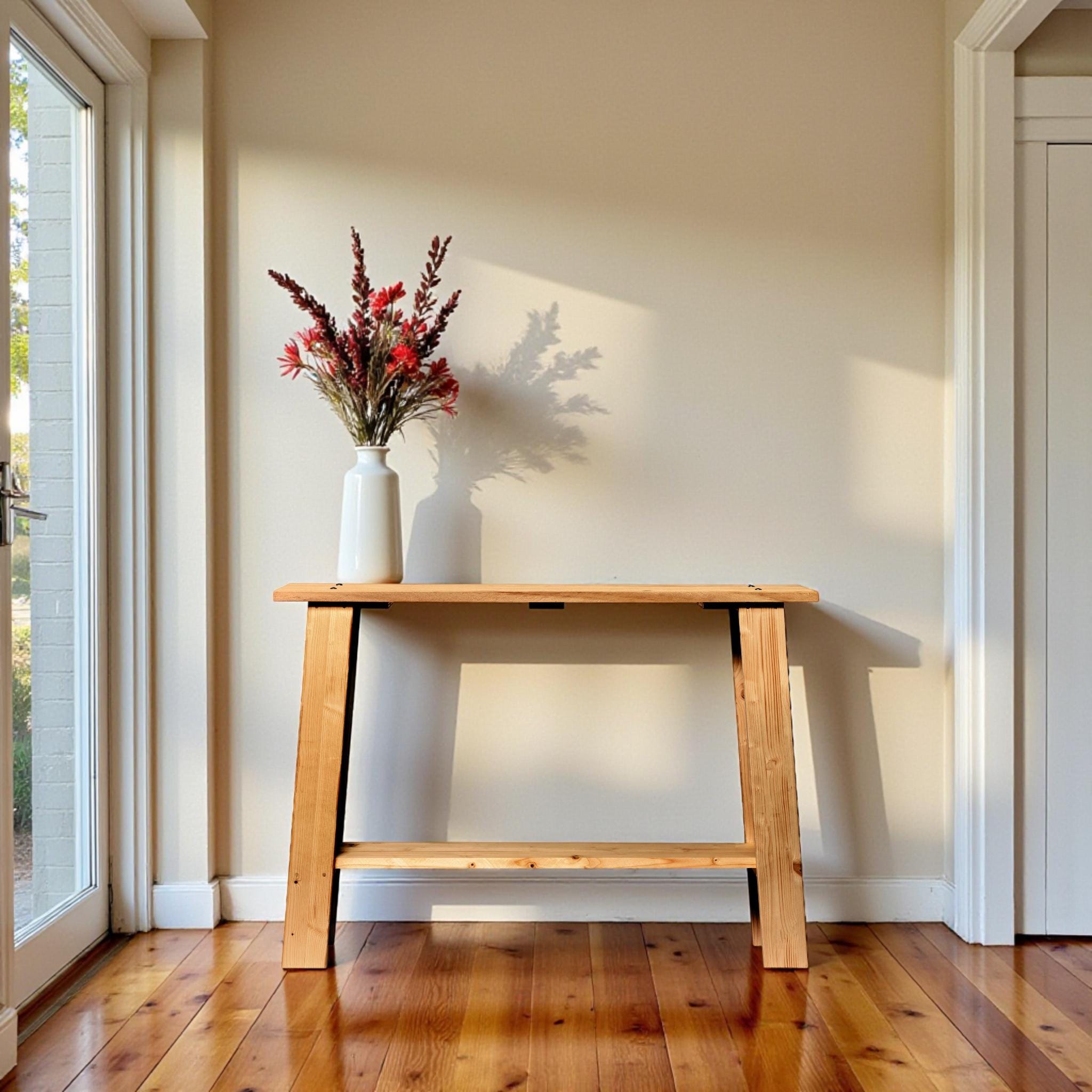 NASU Consola - Recibidor de madera maciza. Acabado "O A K".